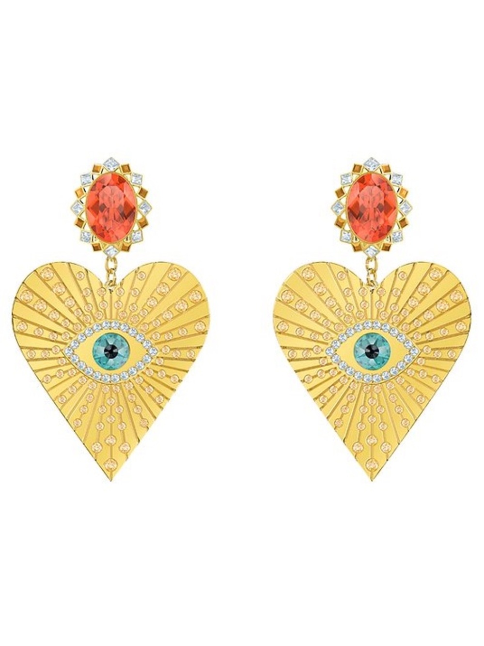 Swarovski Lucky Goddess Heart Earrings